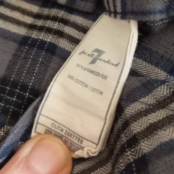 7 FOR ALL MANKIND - Check shirt - Sz. M - Picture 9 of 9